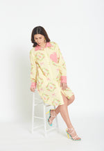 Cargar imagen en el visor de la galería, Vestido tipo camisa Amarillo sal Hibiscus