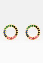 Load image into Gallery viewer, Circle Rainbow Earrings