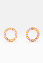 Load image into Gallery viewer, Circle Pink Earrings