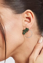 Load image into Gallery viewer, Golden Salamander Green Earrings