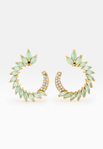 Load image into Gallery viewer, Golden Viper Aquamarine Earrings