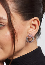 Load image into Gallery viewer, Black Viper Pink Earrings