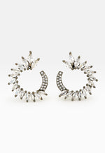 Charger l’image dans le visualiseur de galerie, Black Viper White Earrings