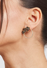 Load image into Gallery viewer, Golden Salamander Black Earrings