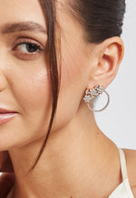 Load image into Gallery viewer, Golden Salamander White Earrings
