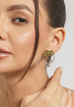 Load image into Gallery viewer, Golden Salamander Olive Earrings