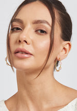 Load image into Gallery viewer, Doha Rose Quartz Earrings