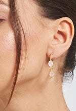 Load image into Gallery viewer, Doha Rose Quartz Earrings