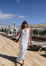 Cargar imagen en el visor de la galería, Vestido Whitey color blanco Boscalina