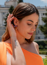 Load image into Gallery viewer, golden salamander earrings Bombay Sunset