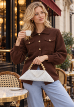 Carregar imagem no visualizador da Galeria, Arctic Handbag — Parisian café overhead editorial — 20261010