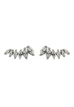 Load image into Gallery viewer, silver stepping earrings Bombay Sunset
