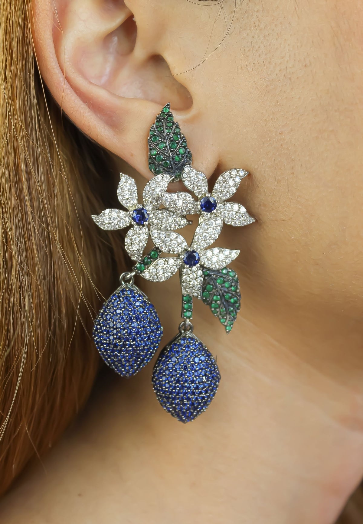zeus earrings Bombay Sunset