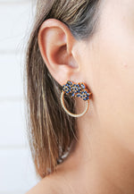 Load image into Gallery viewer, golden salamander earrings Bombay Sunset