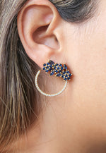 Load image into Gallery viewer, golden salamander earrings Bombay Sunset