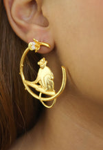 Load image into Gallery viewer, monkey earrings Bombay Sunset