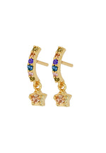 Charger l’image dans le visualiseur de galerie, crescent moon star earrings Bombay Sunset