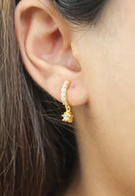 Charger l’image dans le visualiseur de galerie, crescent moon star earrings Bombay Sunset