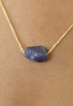 Cargar imagen en el visor de la galería, Collar de colgante de piedra en bruto Bombay Be Sunset