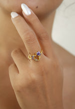 Cargar imagen en el visor de la galería, anillo de corazón Rieti Bombay Be Sunset
