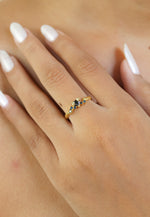 Cargar imagen en el visor de la galería, anillo estrella corazón Bombay Be Sunset