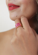 Load image into Gallery viewer, stepping stone ring Bombay Sunset