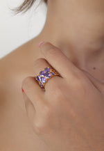 Load image into Gallery viewer, stepping stone ring Bombay Sunset