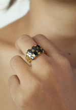 Load image into Gallery viewer, stepping stone ring Bombay Sunset