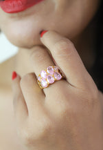 Load image into Gallery viewer, stepping stone ring Bombay Sunset