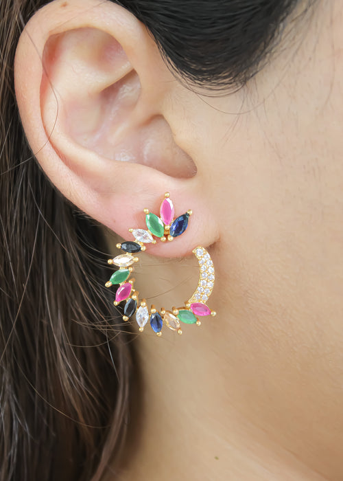 Golden Viper Earrings Bombay Sunset