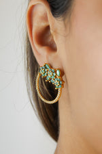 Load image into Gallery viewer, golden salamander earrings Bombay Sunset