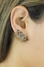 Load image into Gallery viewer, london climber earrings with stones Bombay Sunset