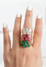Load image into Gallery viewer, stepping stone ring Bombay Sunset