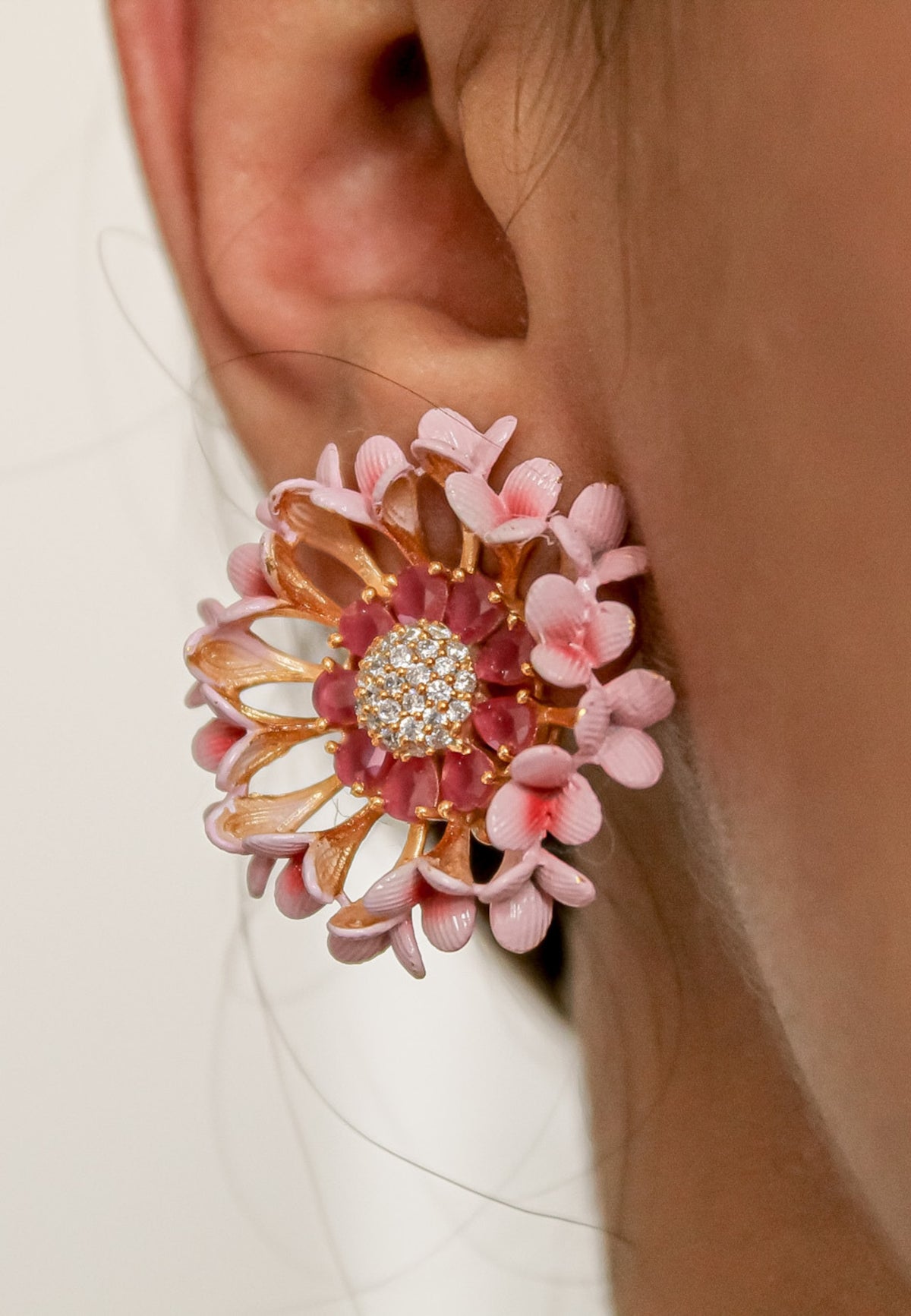 vivid daisy earrings 50 100 bridal bride bridesmaid bridesmaids Bombay Sunset