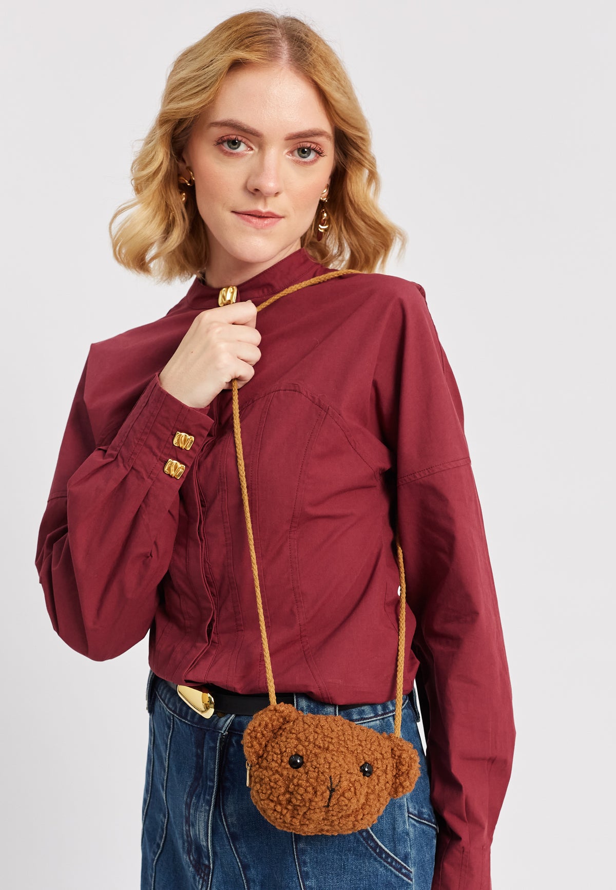 Teddy brown handbag
