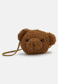 Bolso de mano marrón de peluche