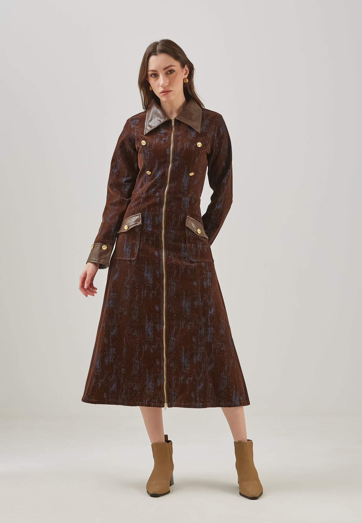 Trench in denim midnight
