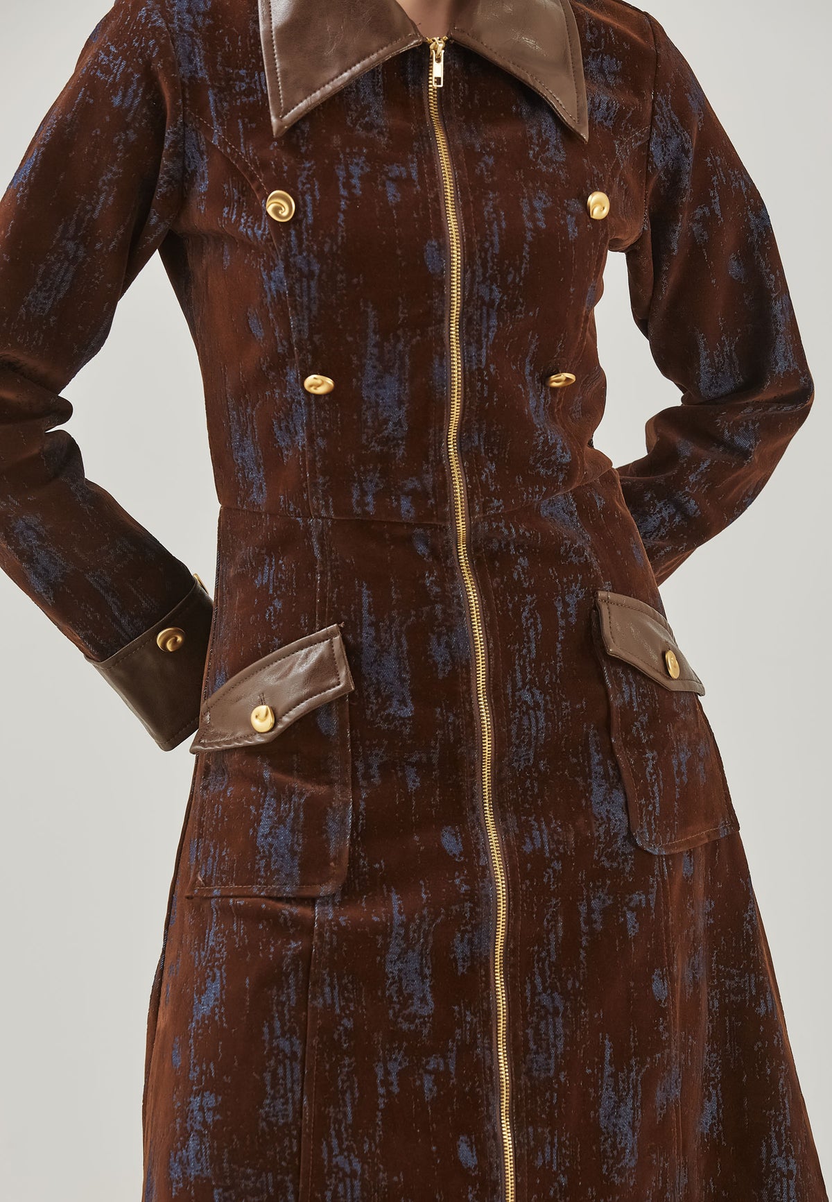 Trench in denim midnight