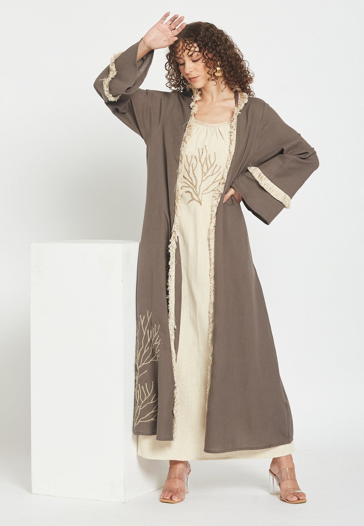 Kimono mocha polvo