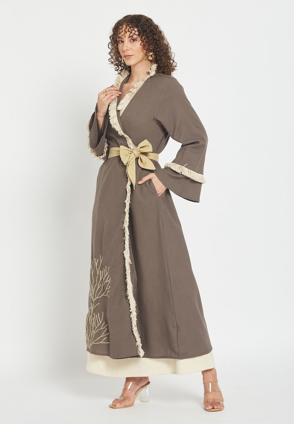 Kimono mocha polvo