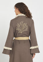 Carica l'immagine nel visualizzatore della Galleria, Kimono color moka polvere
