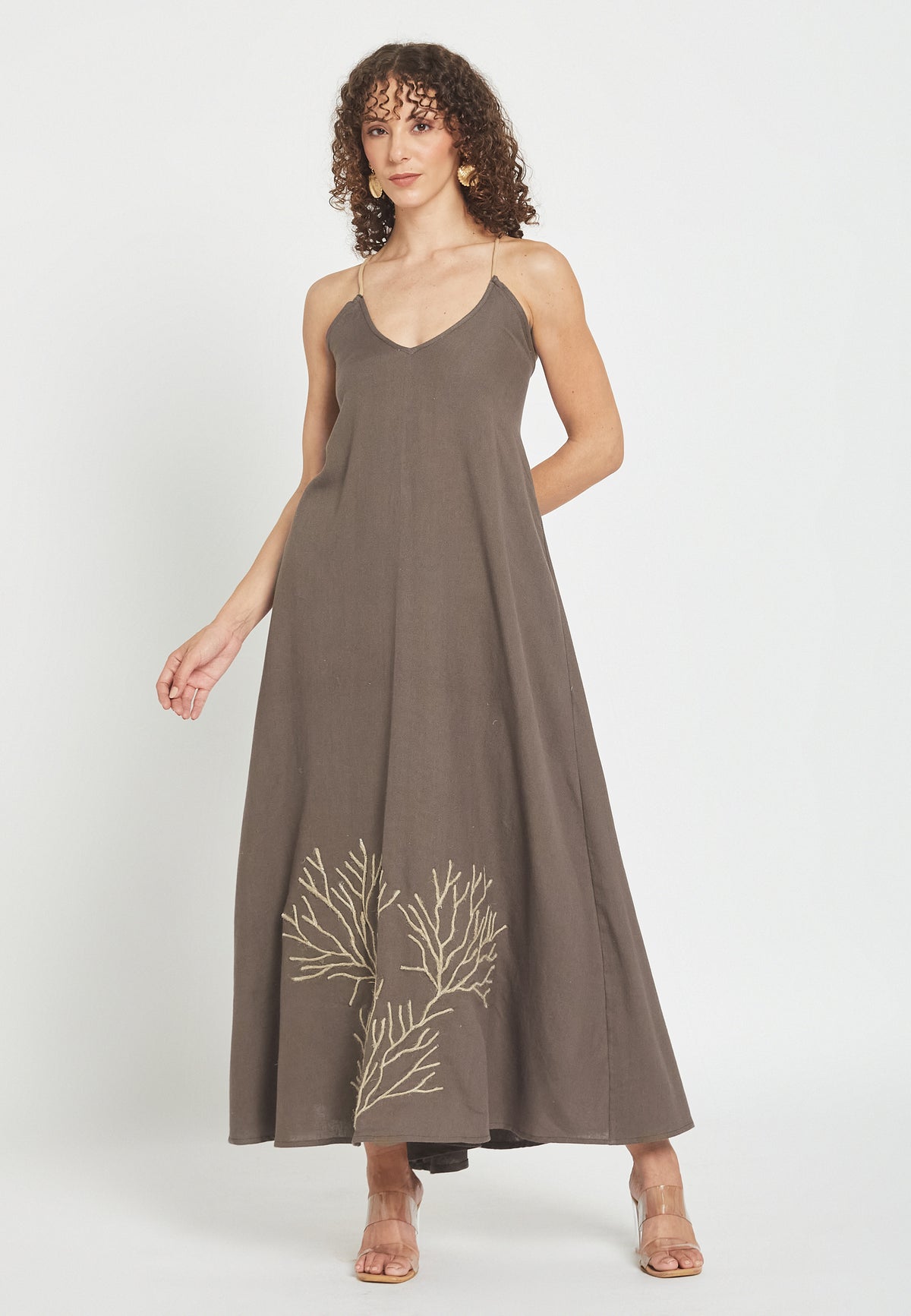 Gilded mocha jurk