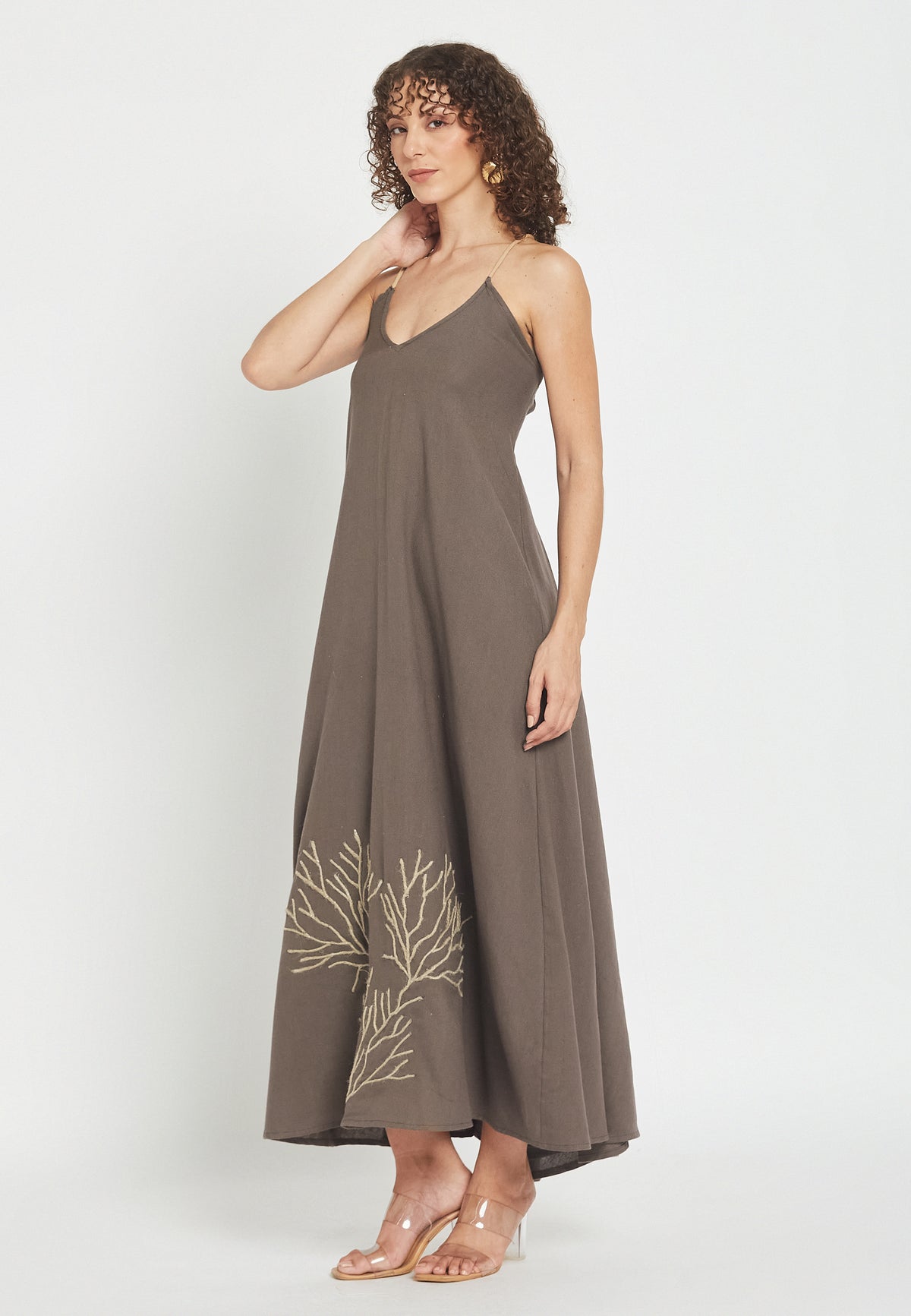 Gilded mocha jurk