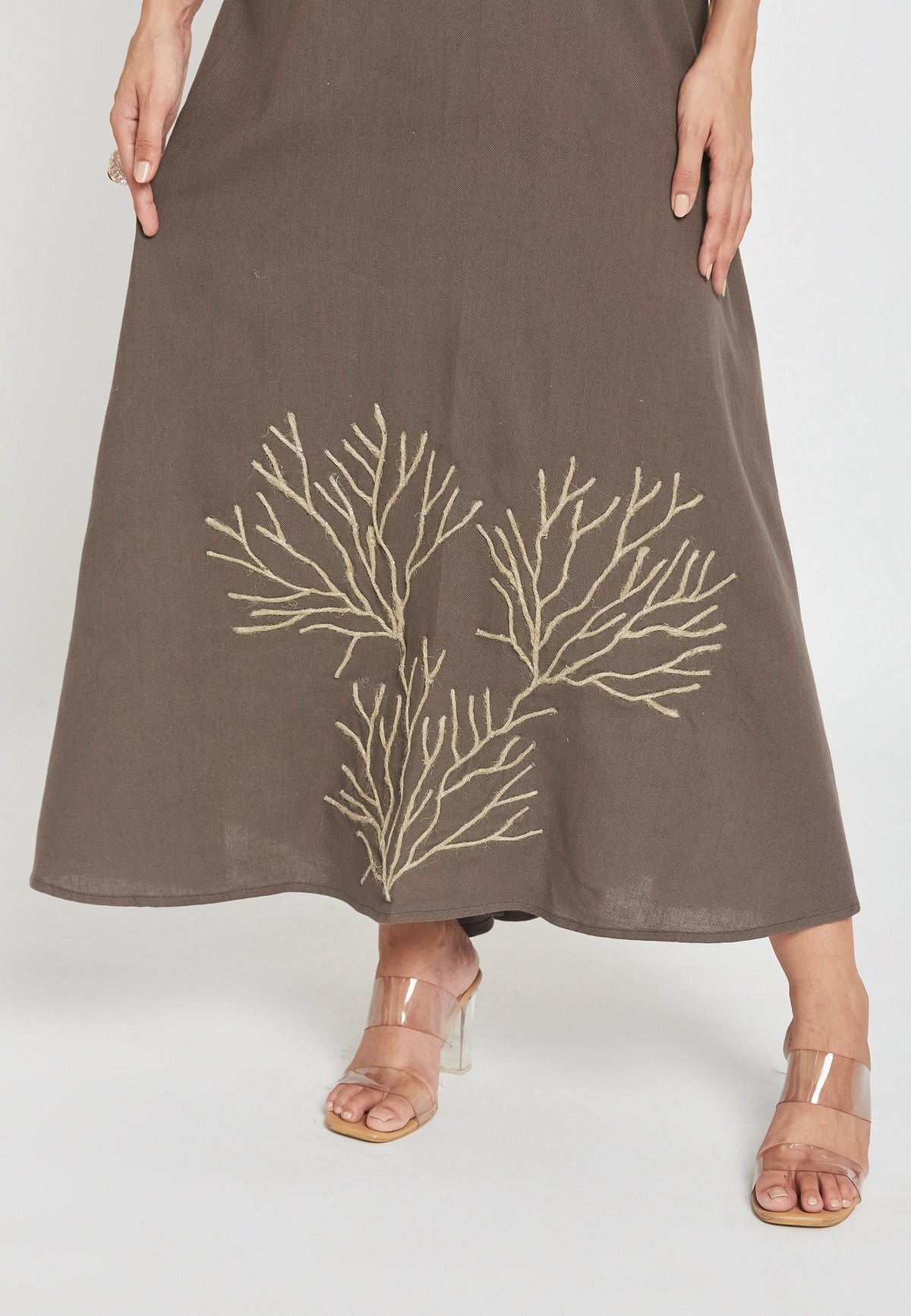Gilded mocha jurk
