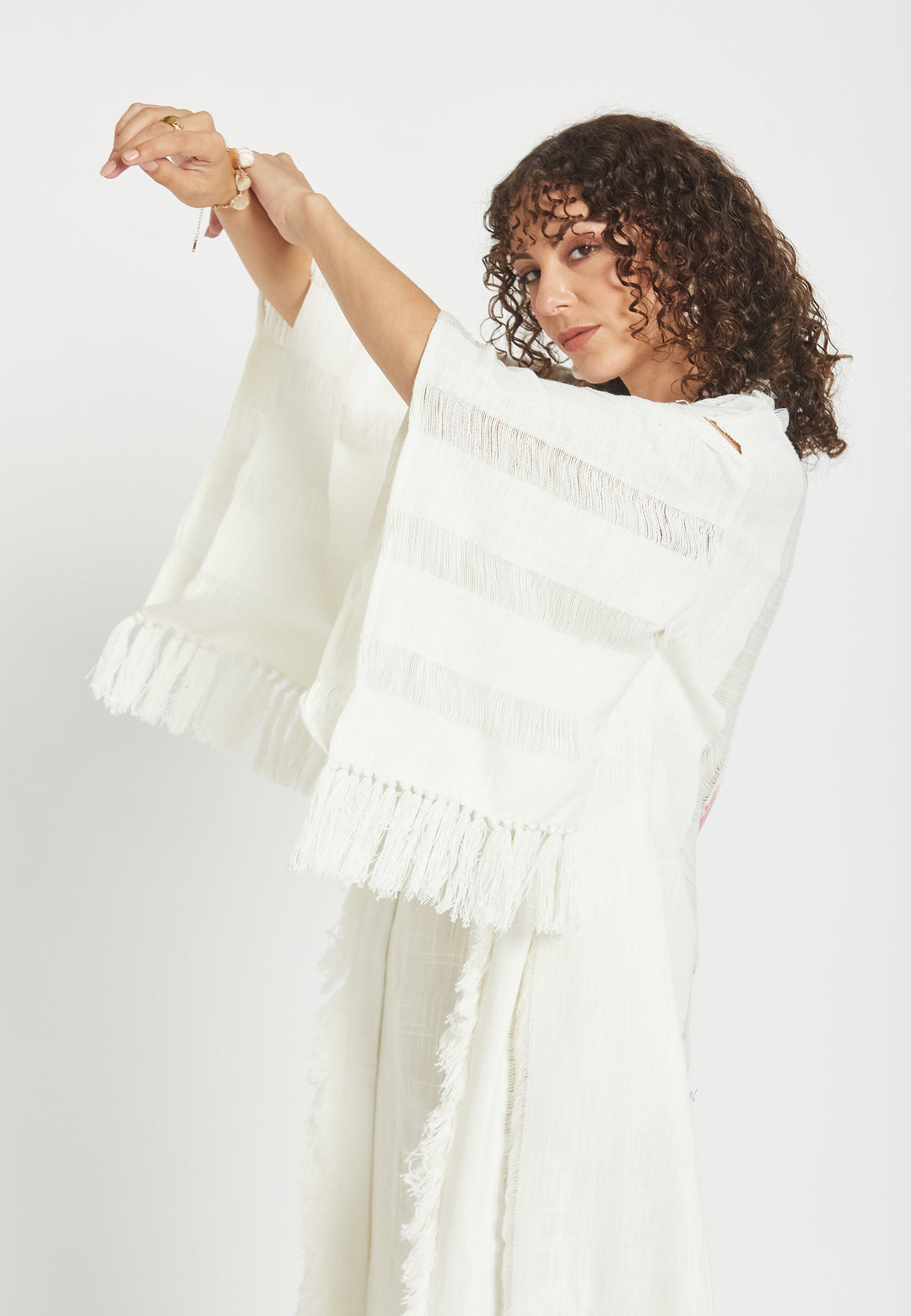 Ondelia Hvid Kimono
