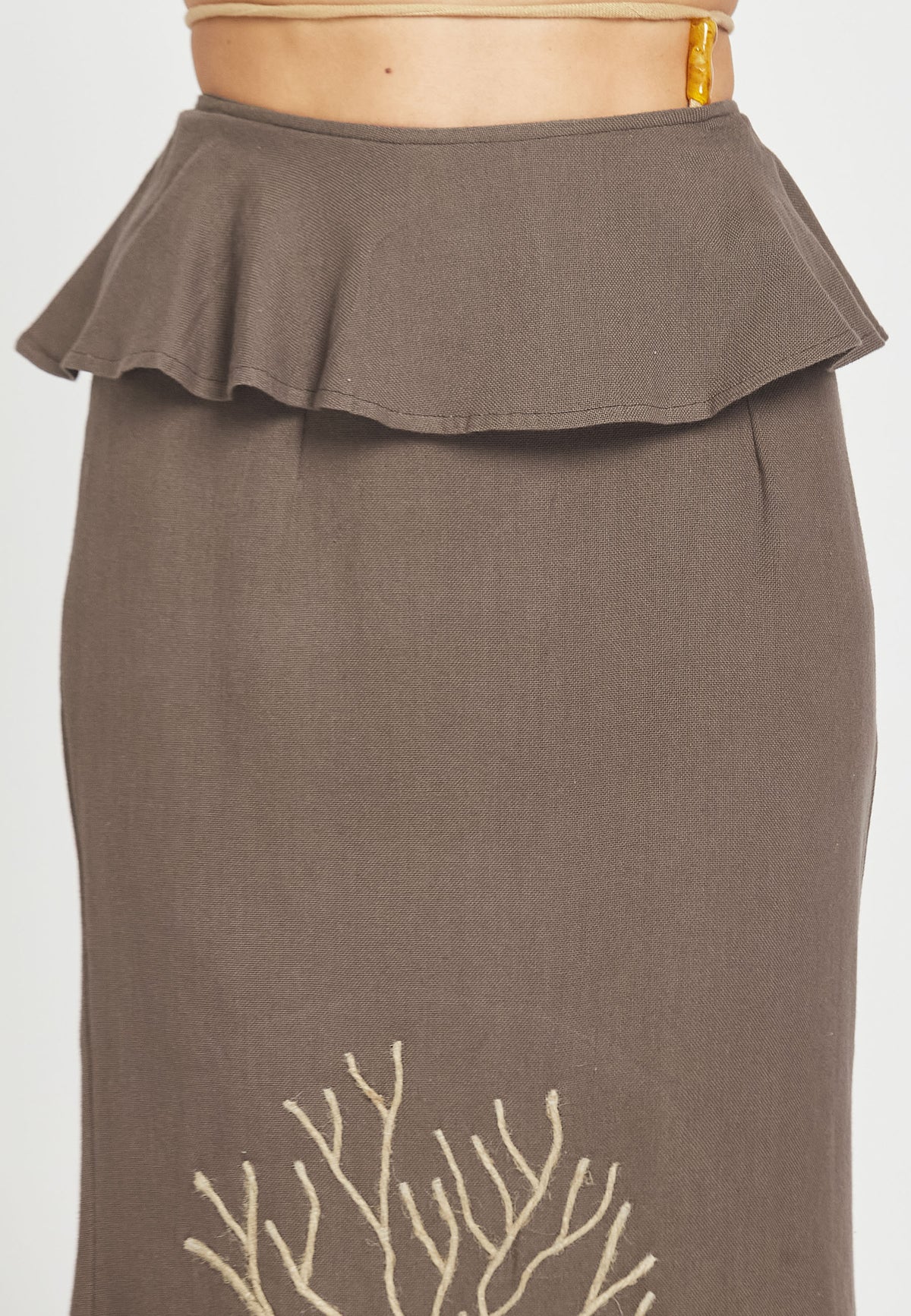 Riviera mocha skirt