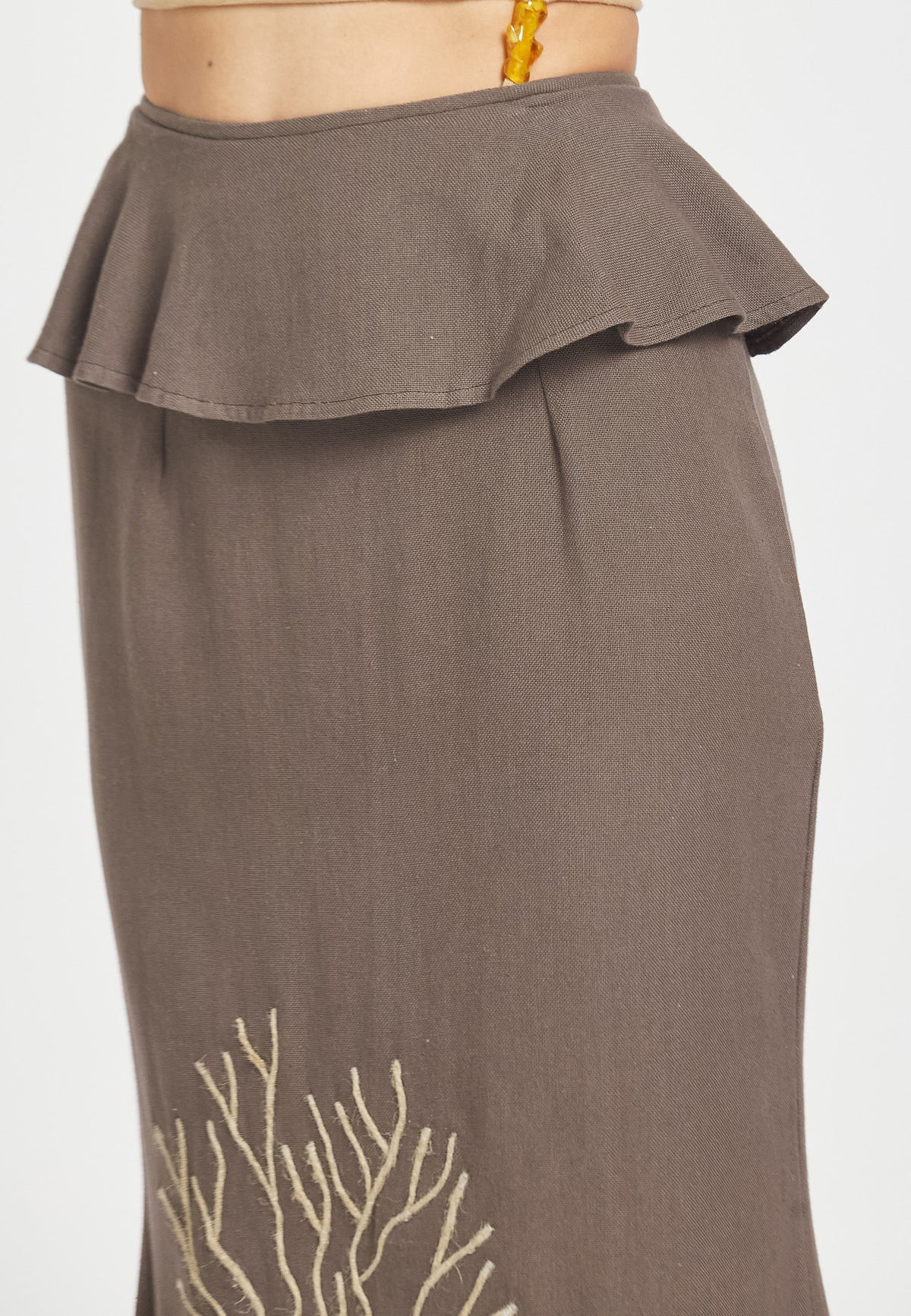 Riviera mocha skirt