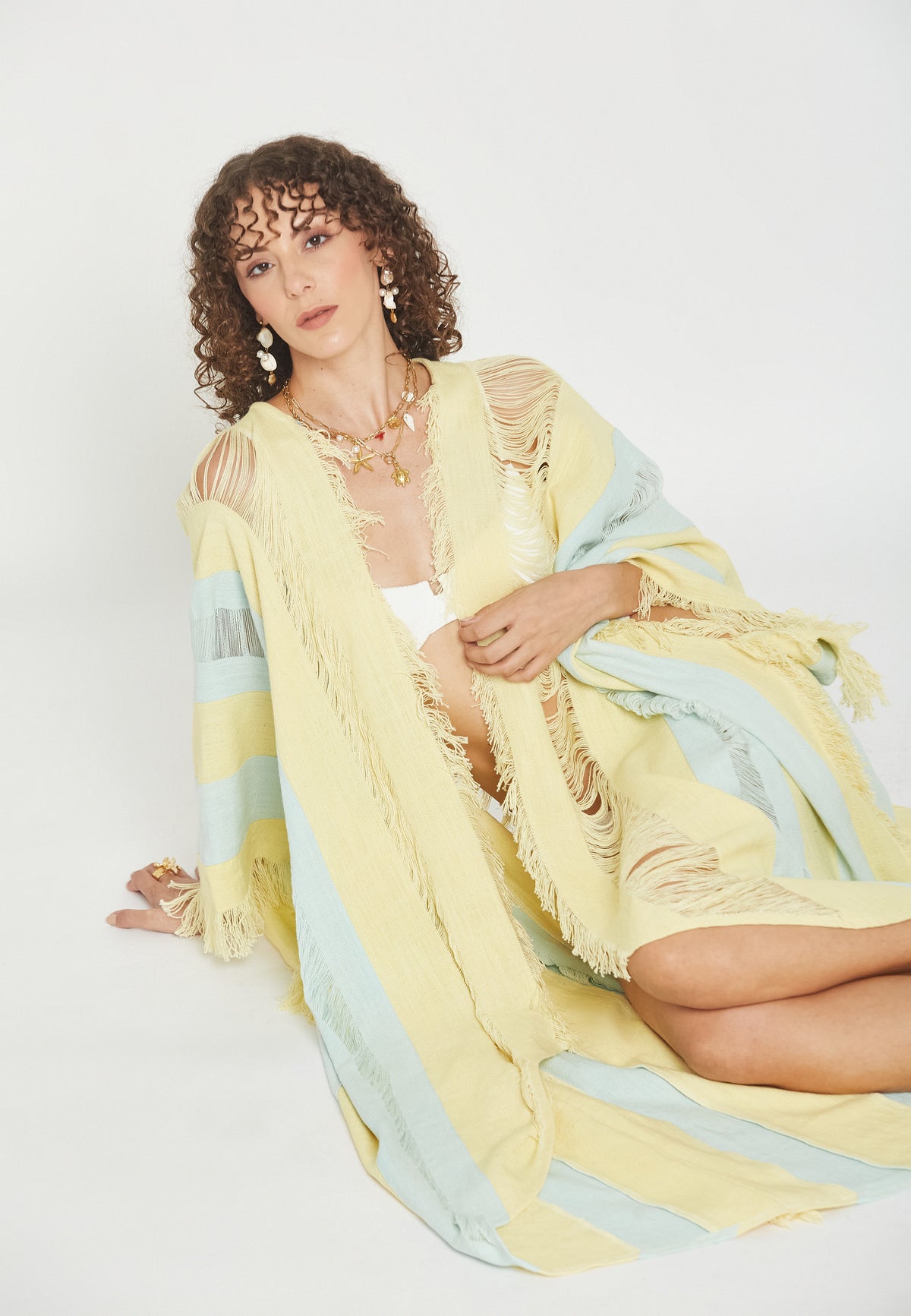 Claralé yellow poncho