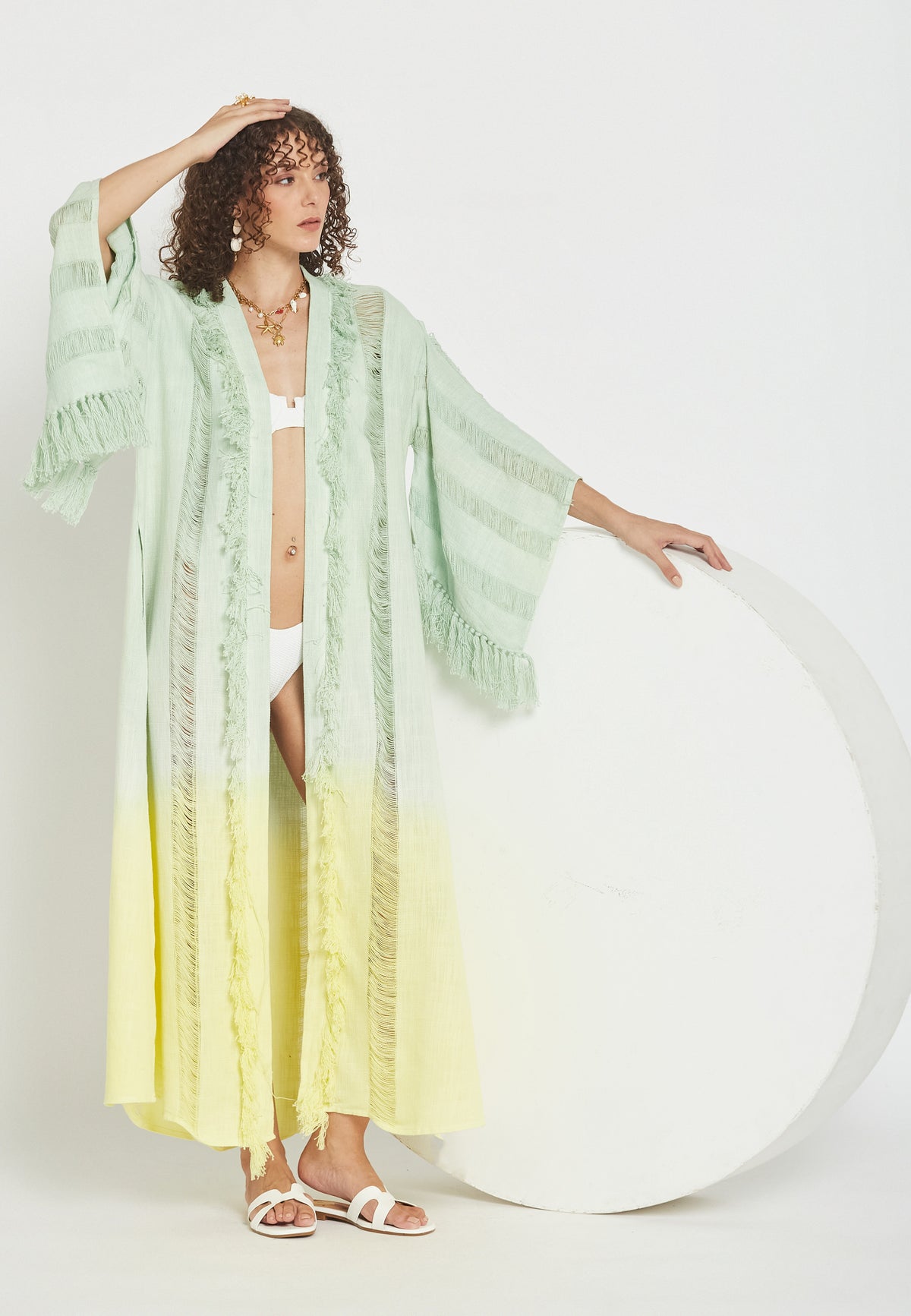 Dore green poncho