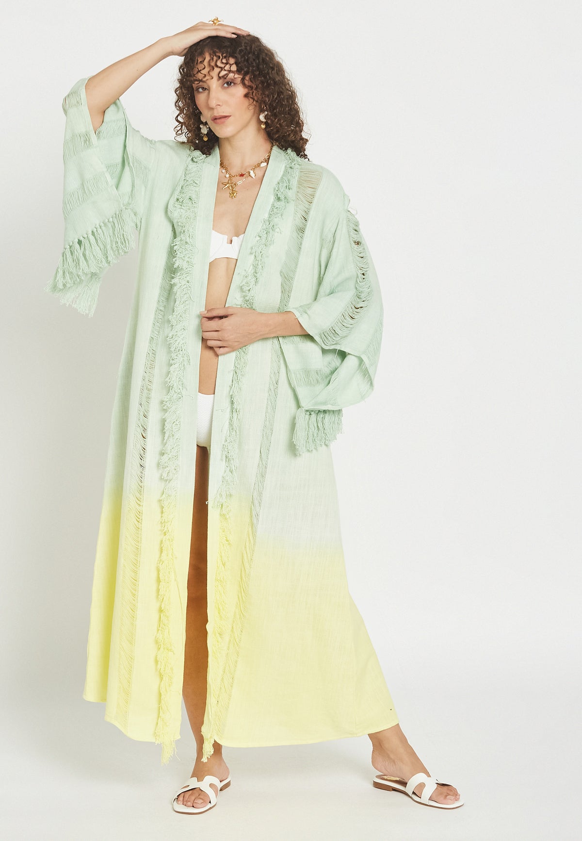 Dore green poncho